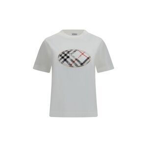 Burberry Women Knight Stamp Check Cotton T-Shirt